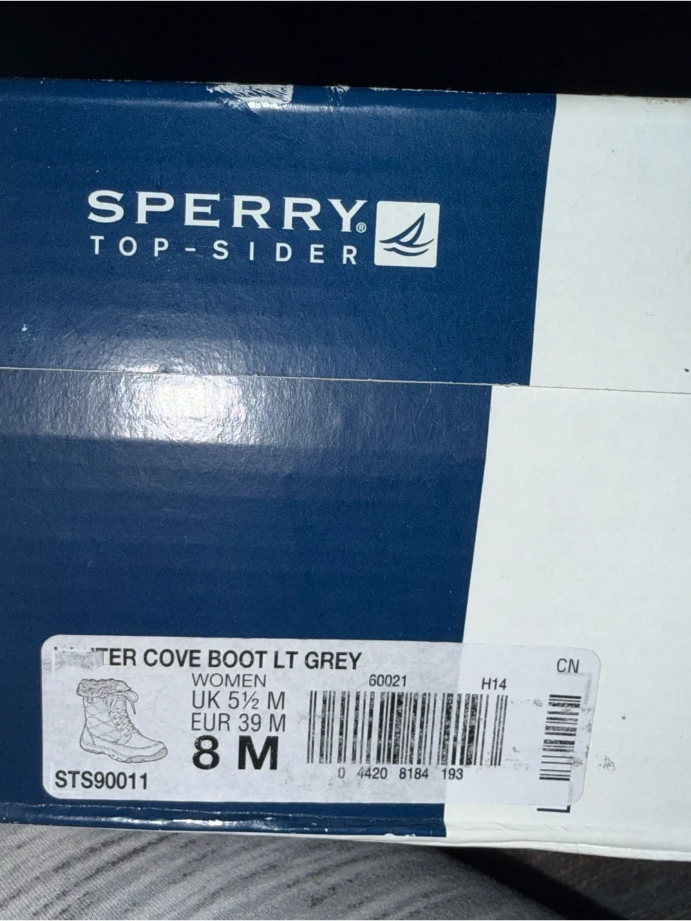 Sperry Light Gray Fur-Trim Lace-Up Winter Boots